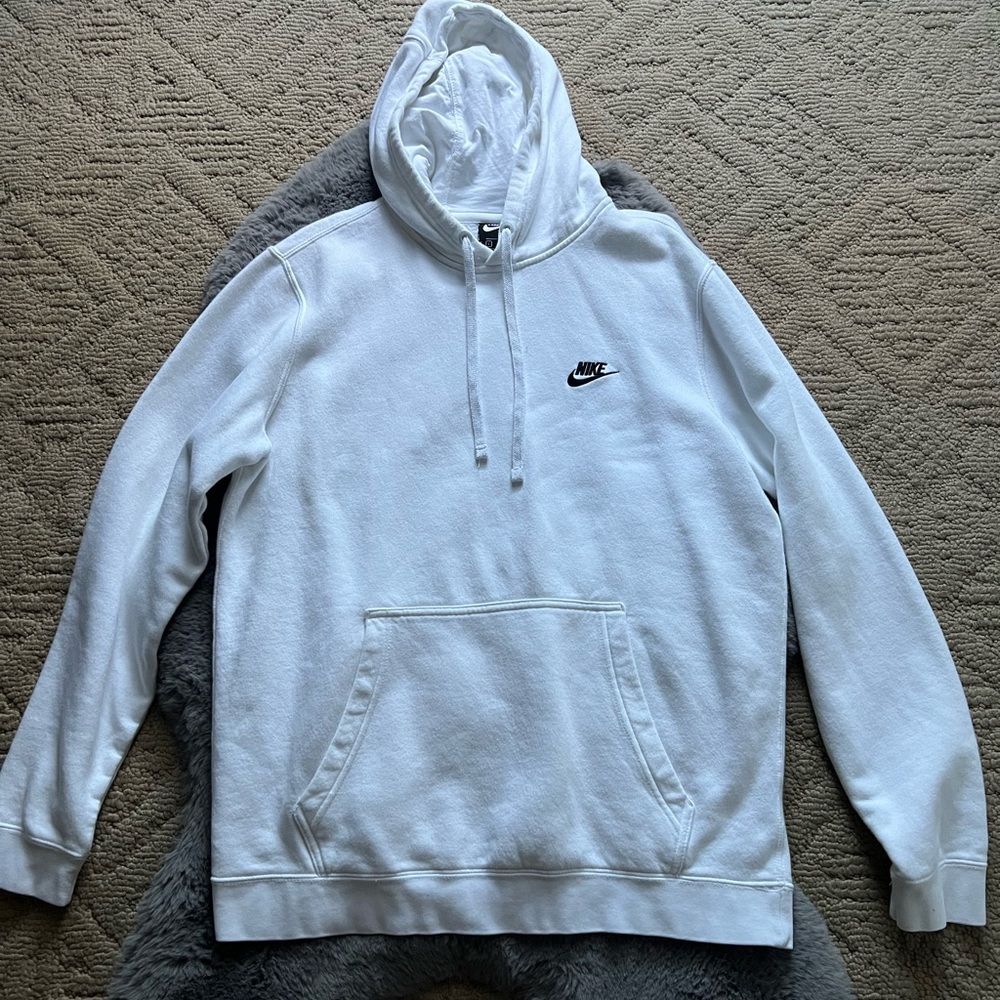 Nike White Hoodie Sz L